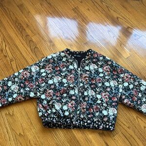 Floral bomber jacket